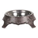 Clayre & Eef Ciotola per cane Ø 17x5 cm Marrone Ferro Rotondo Ornamento