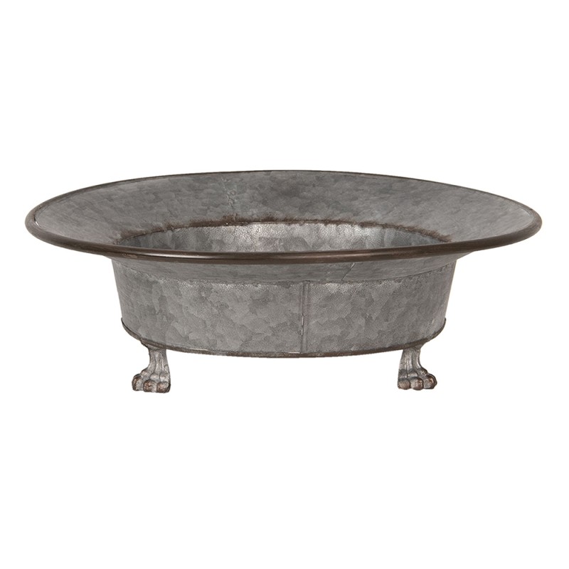 Clayre & Eef Bol de décoration Ø 38x12 cm Gris Fer Rond