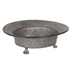 Clayre & Eef Decorative Bowl Ø 38x12 cm Grey Iron Round