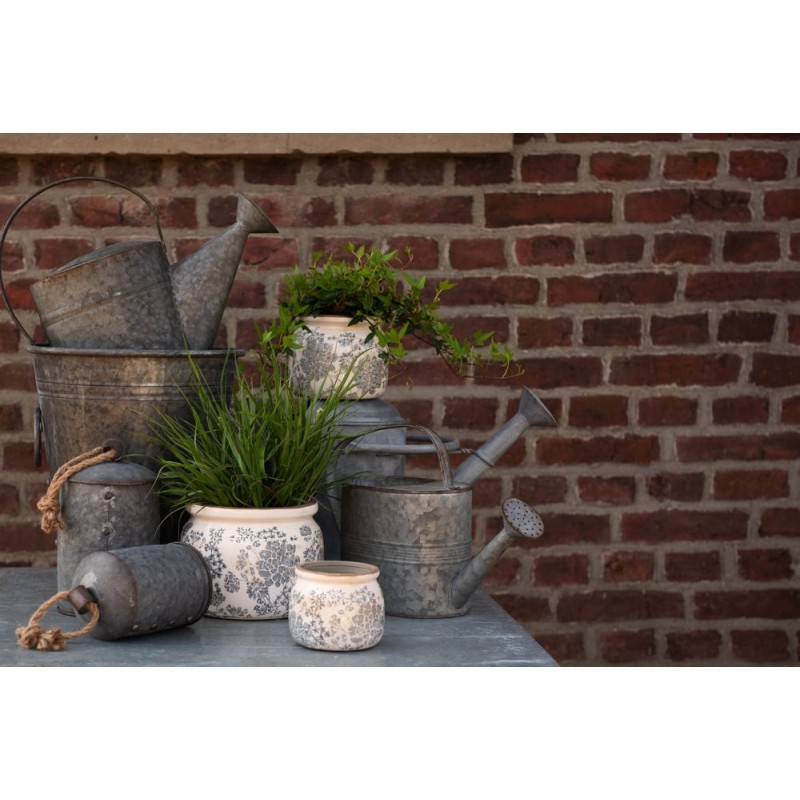 Clayre & Eef Decorative Watering Can 44x12x22 cm Grey Iron