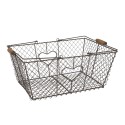 Clayre & Eef Storage Basket 38x28x16 cm Brown Iron Rectangle Heart