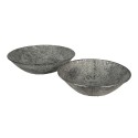 Clayre & Eef Bol à soupe set de 2 Gris Métal Rond