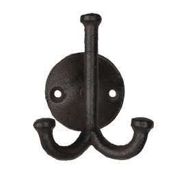 Clayre & Eef Wall Hook 9x7x10 cm Brown Iron