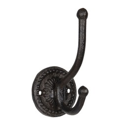 Clayre & Eef Wall Hook 6x6x13 cm Brown Iron