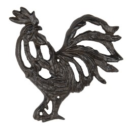 Clayre & Eef Decorazione murale  Gallo 28x3x27 cm Marrone Ferro