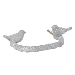 Clayre & Eef Handle 13x3x8 cm Grey Iron Birds