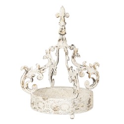 Clayre & Eef Decoration Crown Ø 28x35 cm White Iron