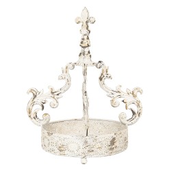 Clayre & Eef Decoration Crown Ø 28x35 cm White Iron