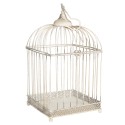 Clayre & Eef Décoration de cage set de 2 Blanc Fer Carré