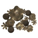 Clayre & Eef Tealight Holder Flowers 51x36x11 cm Gold colored Metal