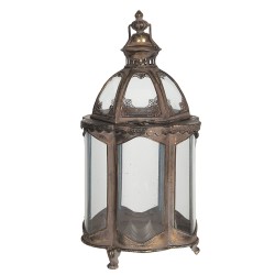 Clayre & Eef Lantern 27x27x53 cm Copper colored Iron Round