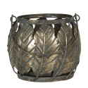 Clayre & Eef Wind Light 17x17x15 cm Copper colored Iron Round Leaves