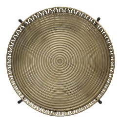 Clayre & Eef Bijzettafel  Ø 49x52 cm Koperkleurig Ijzer Rond