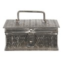 Clayre & Eef Storage Box 18x11x8 cm Silver colored Iron Rectangle