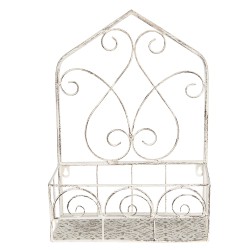 Clayre & Eef Plant Stand Set of 3 42x19x60 /36x16x52/30x13x44 cm Beige Iron Rectangle