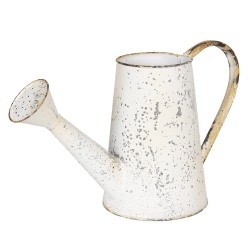 Clayre & Eef Decorative Watering Can Watering Can 32x13x20 cm White Iron