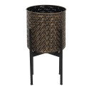 Clayre & Eef Planter Ø 23x42 cm Brown Iron Round