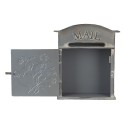 Clayre & Eef Buca delle lettere 26x10x31 cm Grigio Metallo Rettangolo Mail