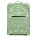 Clayre & Eef Mailbox 26x9x39 cm Green Metal Rectangle