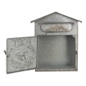 Clayre & Eef Buca delle lettere 31x12x36 cm Grigio Metallo Post