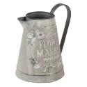 Clayre & Eef Decorative Watering Can 17x17x23 cm Grey Metal Flower market