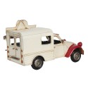 Clayre & Eef Decoratie Miniatuur Auto 32x15x19 cm Beige Rood Metaal