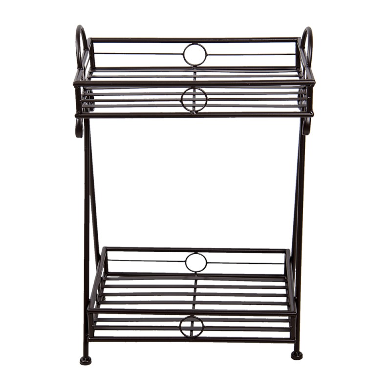 Clayre & Eef Plant Rack 40x25x60 cm Brown Metal Rectangle