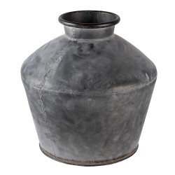 Clayre & Eef Vase Ø 39x38 cm Gris Métal Rond