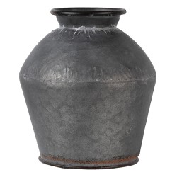 Clayre & Eef Vaso  Ø 39x38 cm Grigio Metallo Rotondo