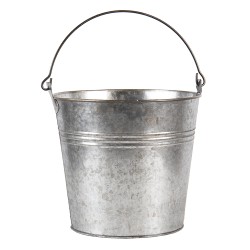 Clayre & Eef Seau décoratif Ø 18x16/26 cm Gris Zinc