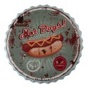 Clayre & Eef Decorazione murale  Ø 50 cm Verde Ferro Hot Dogs