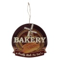 Clayre & Eef Tekstbord  38x40 cm Bruin Ijzer Bakery