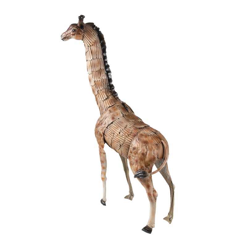 Clayre & Eef Figurine Giraffe 37x14x59 cm Brown Iron