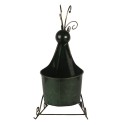 Clayre & Eef Statuetta Renna  34x17x37 cm Verde Ferro Slitta