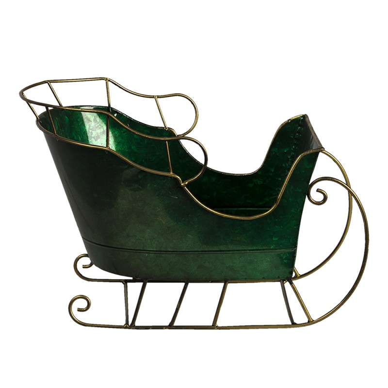 Clayre & Eef Figurine Luge 34x18x22 cm Vert Fer