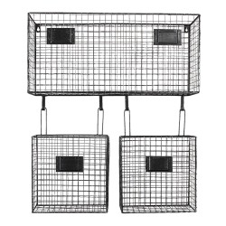 Clayre & Eef Wandrek  56x12x65 cm Zwart Ijzer