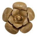 Clayre & Eef Wall Decoration Flower Ø 34x6 cm Gold colored Iron