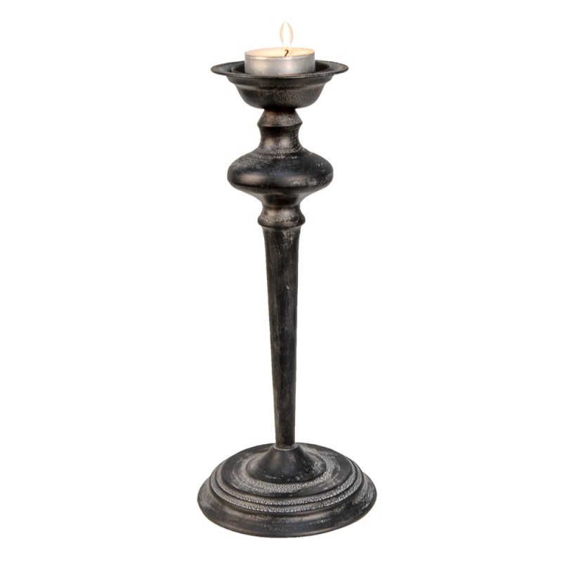 Clayre & Eef Candelabro Ø 16x38 cm Nero Ferro