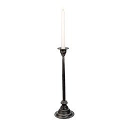 Clayre & Eef Candelabro Ø 11x37 cm Nero Ferro