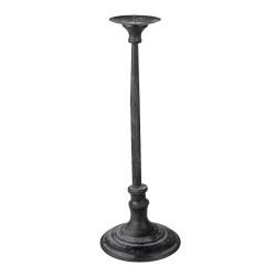 Clayre & Eef Candelabro Ø 14x42 cm Nero Ferro