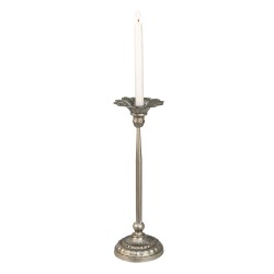 Clayre & Eef Candelabro Ø 13x40 cm Color argento Ferro