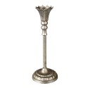 Clayre & Eef Candelabro Ø 13x35 cm Color argento Ferro Rotondo