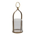 Clayre & Eef Windlicht  22x21x43 cm Koperkleurig Metaal Glas Rond