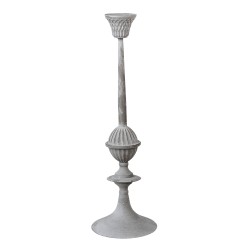 Clayre & Eef Candle holder Ø 15x50 cm Silver colored Iron