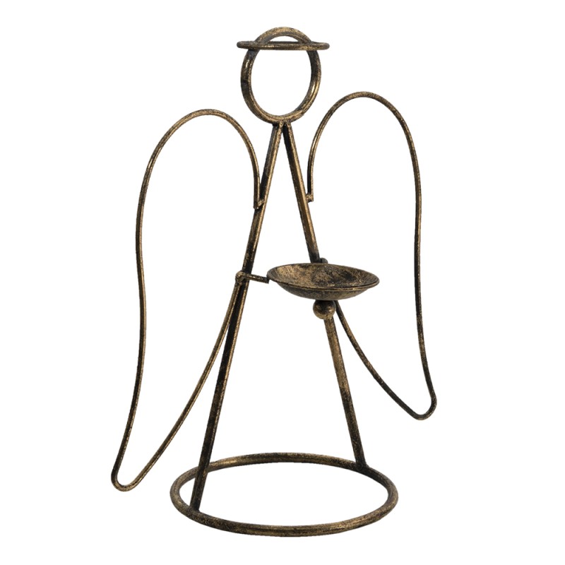 Clayre & Eef Candelabro Angelo 38x18x33 cm Color rame Metallo