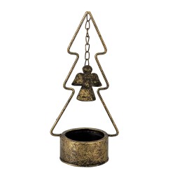 Clayre & Eef Candelabro Albero di Natale 10x8x24 cm Color rame Metallo Angelo