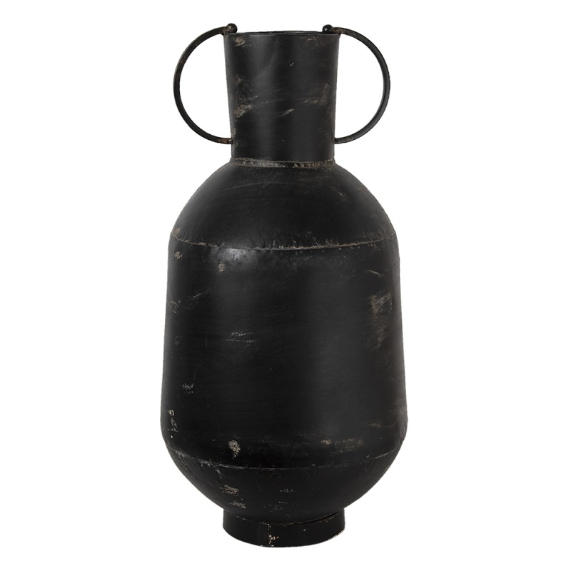 Clayre & Eef Vase Ø 26x52 cm Noir Métal Rond