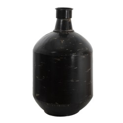 Clayre & Eef Vase Ø 24x45 cm Noir Métal Rond