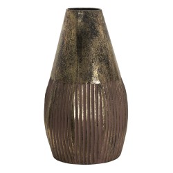 Clayre & Eef Vase Ø 22x38 cm Kupferfarbig Metall Rund