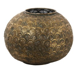 Clayre & Eef Wind Light Ø 30x23 cm Copper colored Iron Round